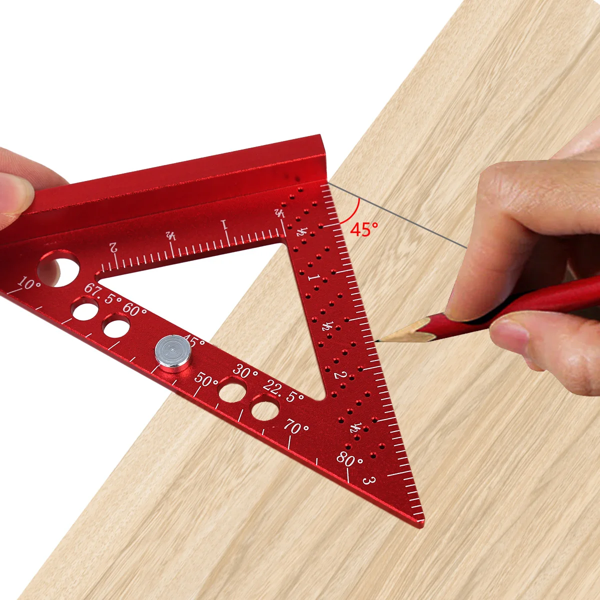 Small Square 90 Degree Carpenter Square Woodworking Measuring Square Marking Gauge Miter Triangle Ruler With 6mm Fixed Angle Pin