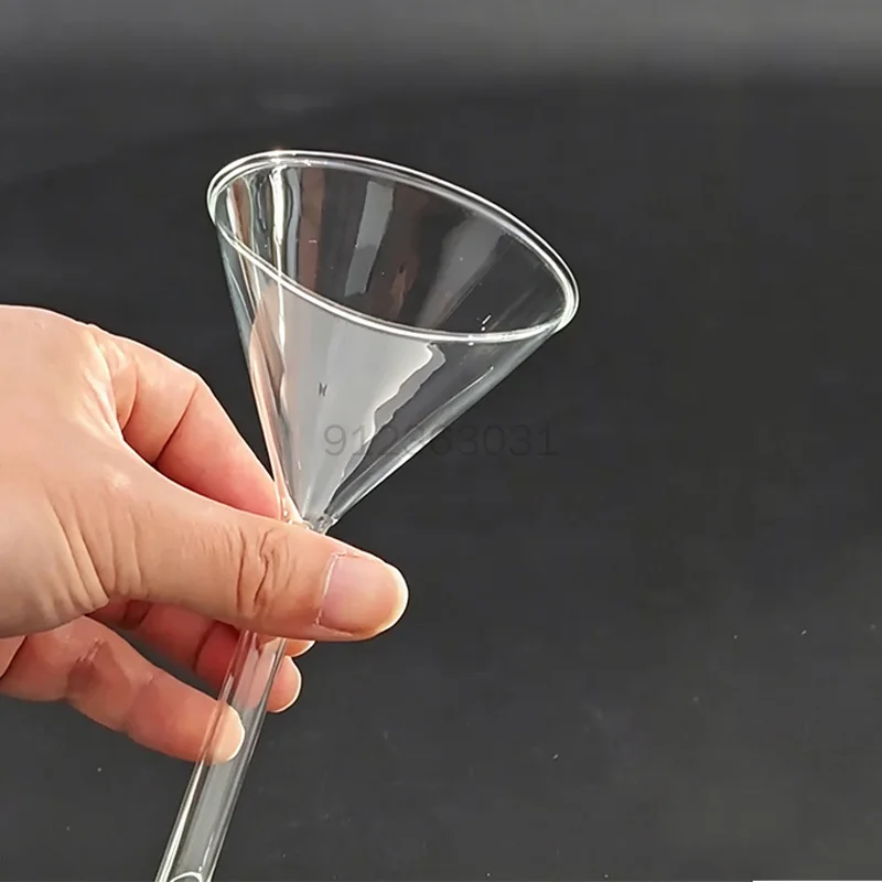 30/40/50/60/75/90/120mm Transparent Glass Triangle Funnel Lab Glassware Laboraotry Chemistry Educational Stationery
