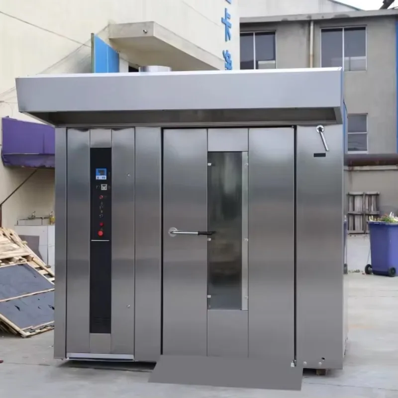 Customized Commercial 16 Tray Rotary Oven Big Baking Piece New Condition Corn Material for Bread Baking Equipment Bakery Shops