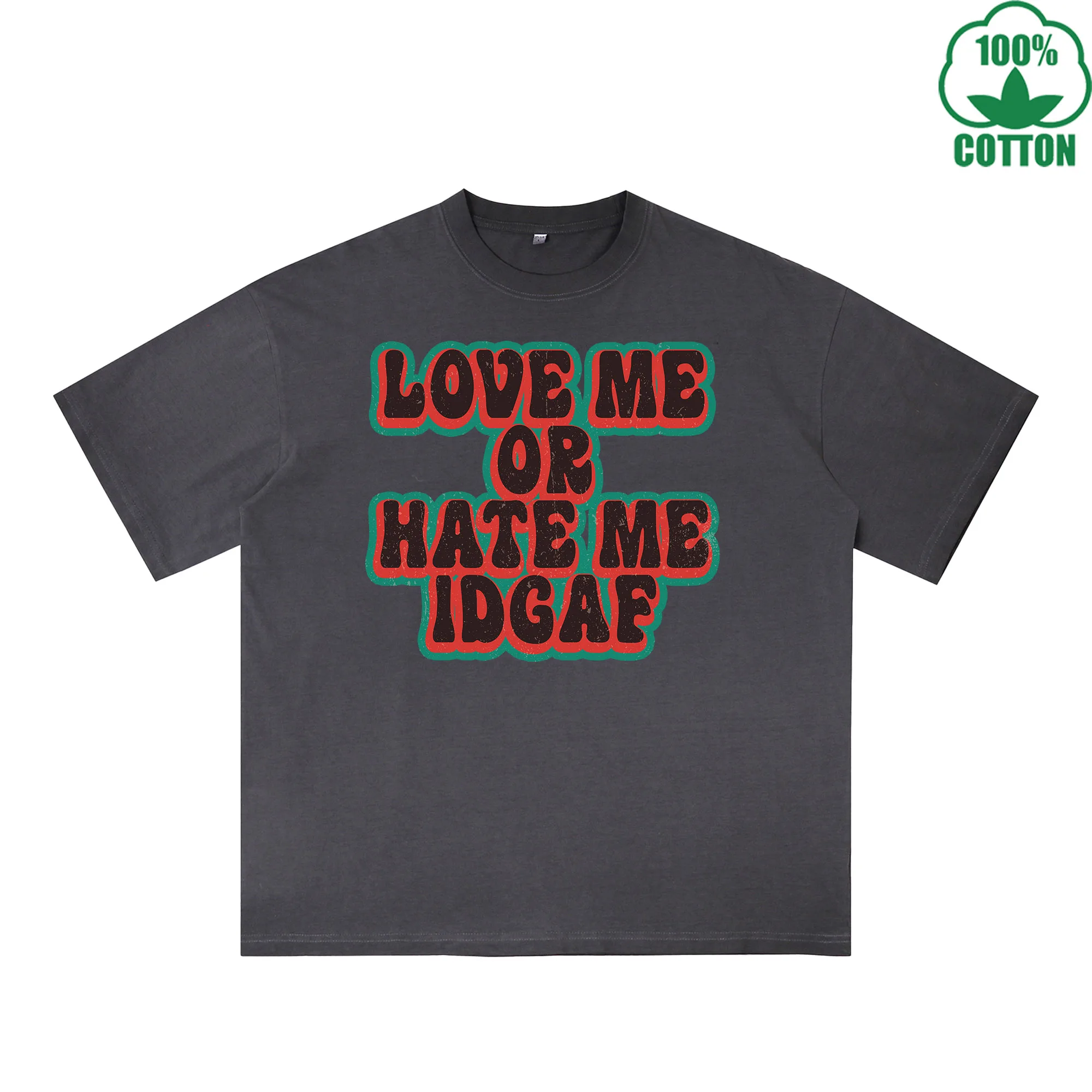 

Футболка Love Me Or Hate Me с принтом «Грязная стирка», 230 г, многоцветная, свободная, модная, модная, топ с короткими рукавами из 100% хлопка