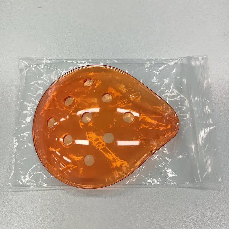 1pcs 7.6*6cm PC hard eye mask surgical eye shield orange red shading anti-collision porous breathable single eye protective mask