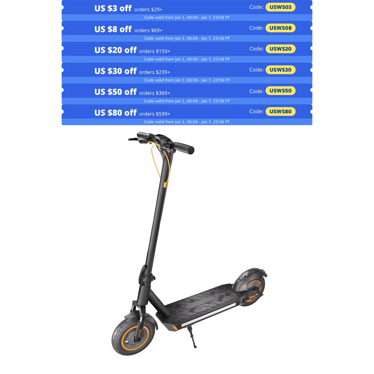 45 miles Long Range, 21 MPH Power by 550W MAX Motor, 11'' Pneumatic Tires, Split Hub Design, Dual Suspension Electric Scooter