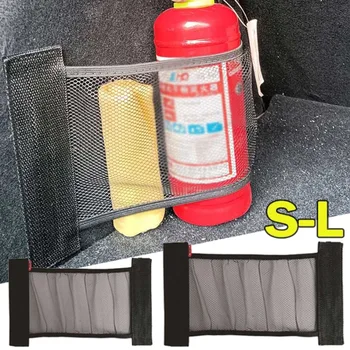 Correias de rede fixa de malha elástica para porta-malas traseiro de carro universal organizador interior de carro extintor armazenamento de artigos diversos alças fixas