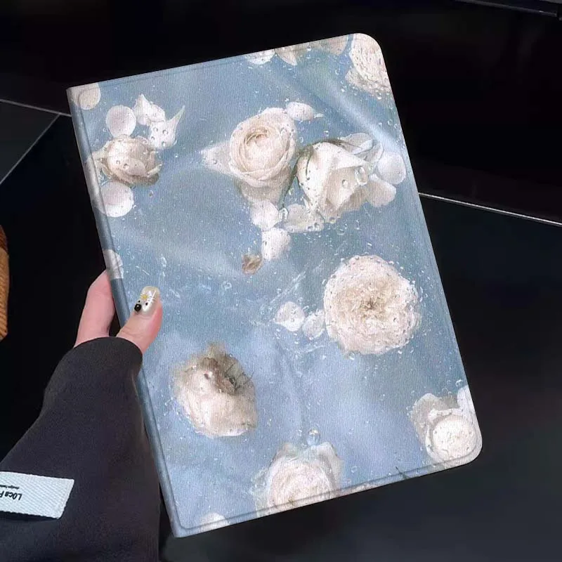 

Чехол для планшета White Roses Blue Water Gift для Huawei Honor MatePad MediaPad Air 5 6 7 11 V6 V7 V8 V9 X9 X8 T10 T10s C5e T5