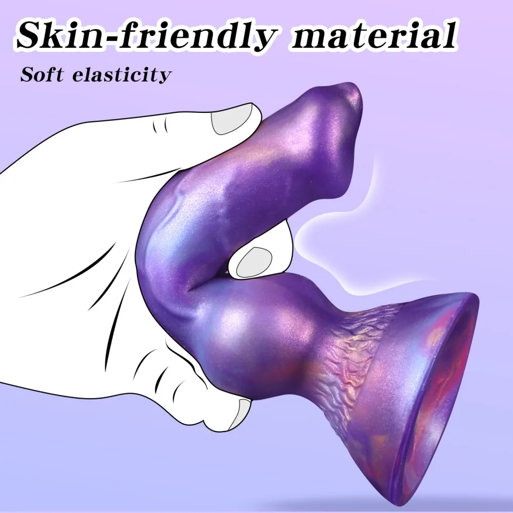 Realistic Dog Penis Squirting Dildo Anal Plug Knot Suction Cup Enema Ball Waterproof Silicone Fantasy Adult Toy for Men and Wome view 5