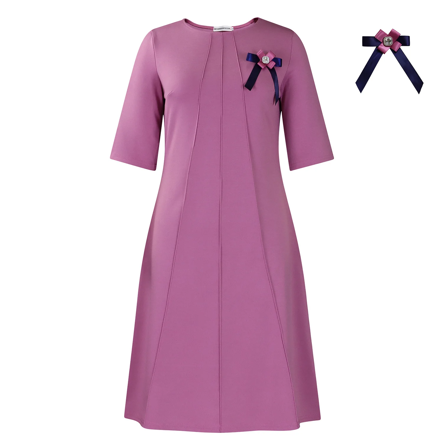 

Women's Elegant Solid Color Loose plus Size Dress Fashionable Temperament 2025 New Arrival