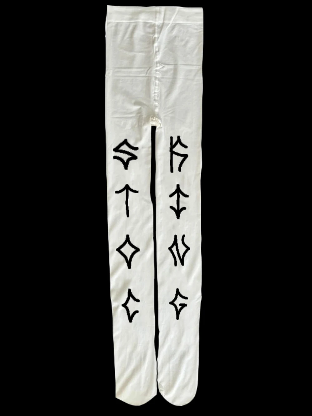 

2000s White Gothic retro y2k pattern Socking letter print long socks Harajuku slim fit knee high socks style cosplay cute socks
