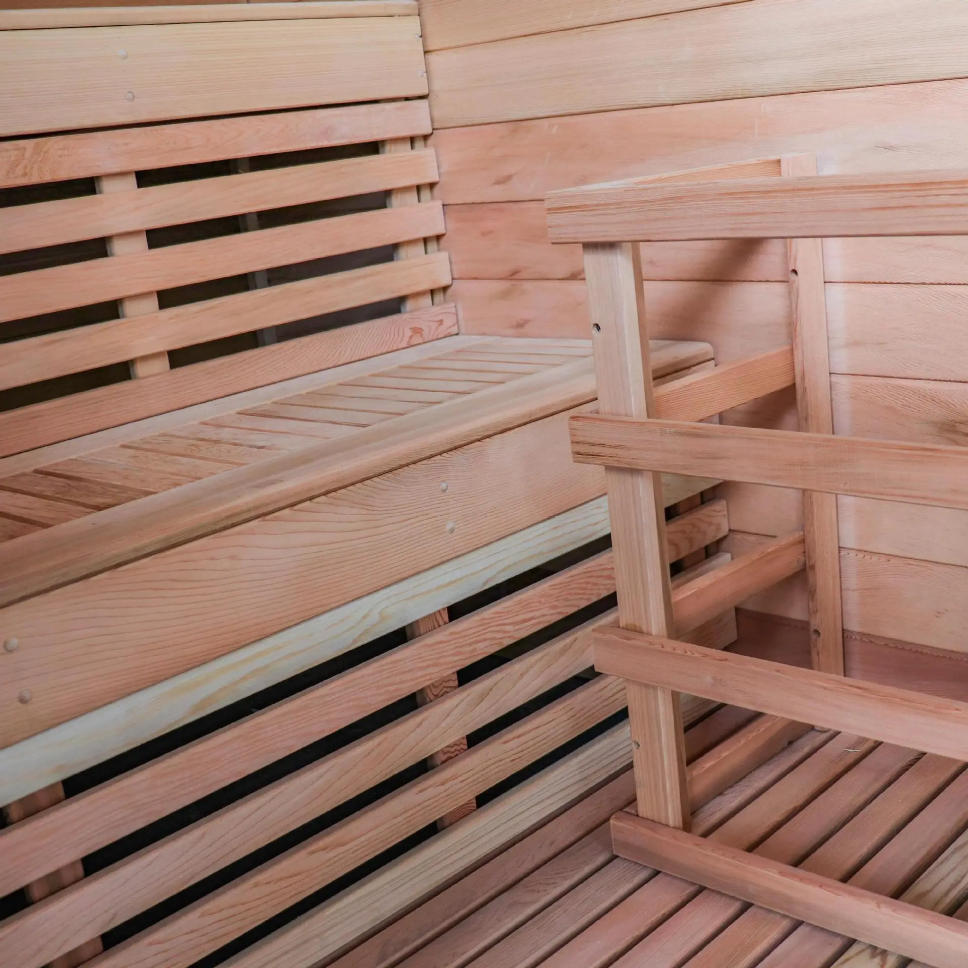 ساونا من الخشب الصلب الراقية، غرفة بخارية منزلية فاخرة وتجارية، ساونا خشبية بوتيك