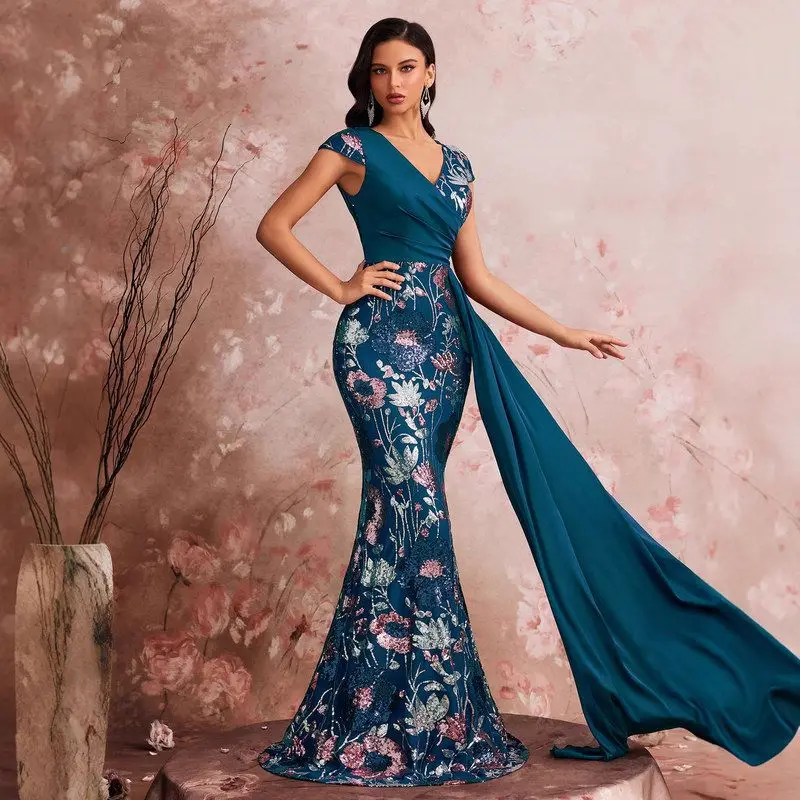 Ele كبير الحجم مساء الدكتور مع حبة الربط V-Ne طويل Sve للعشاء الاسمية الزفاف الكرة أمي الدكتور البوليستر