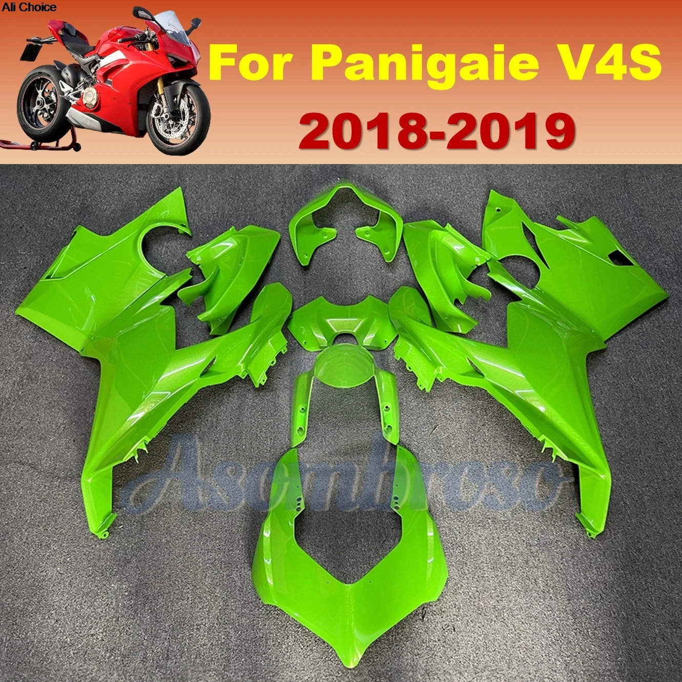 

Green Fairing kit For Ducati Panigale V4 V4S 2018 2019 V4R Motorcycle Bodywork Fairings set