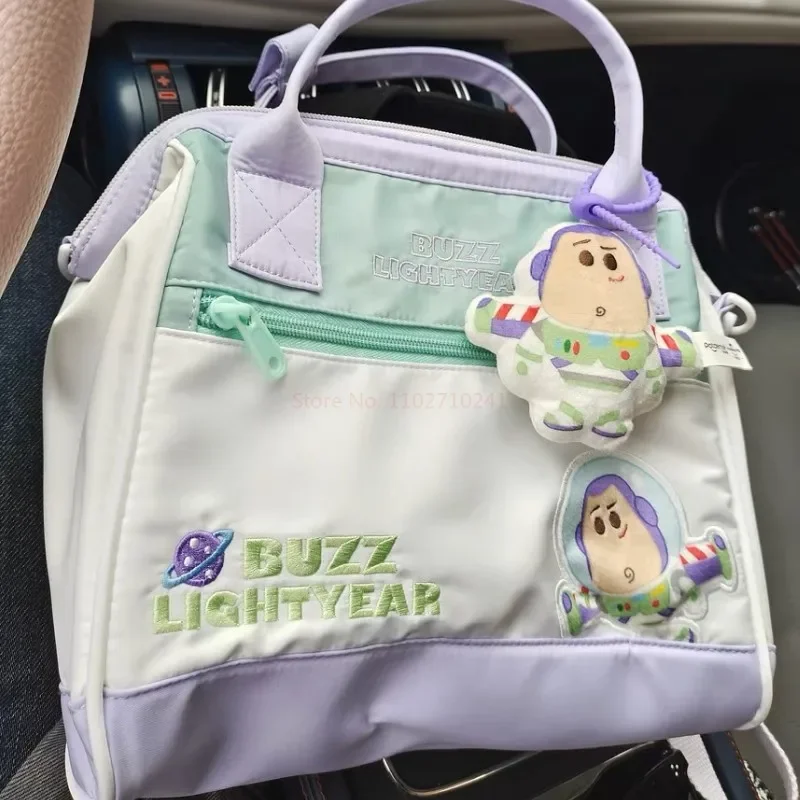 Disney Anime Toy Story Woody Cosplay Bag Outdoor Shopping Large Capacity Buzz Lightyear Handbag Cartoon Big Shopping Bag Gift