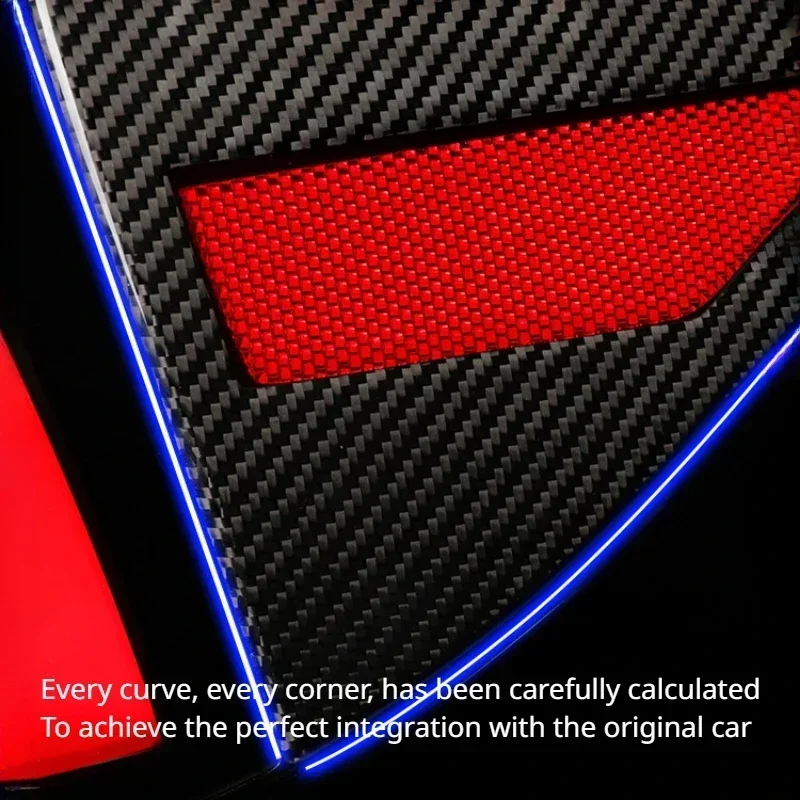 Charging Board Cover for Tesla Model 3/Y/3+ Highland 100% Real Carbon Fiber Exterior Modification Taillight Protection Cover