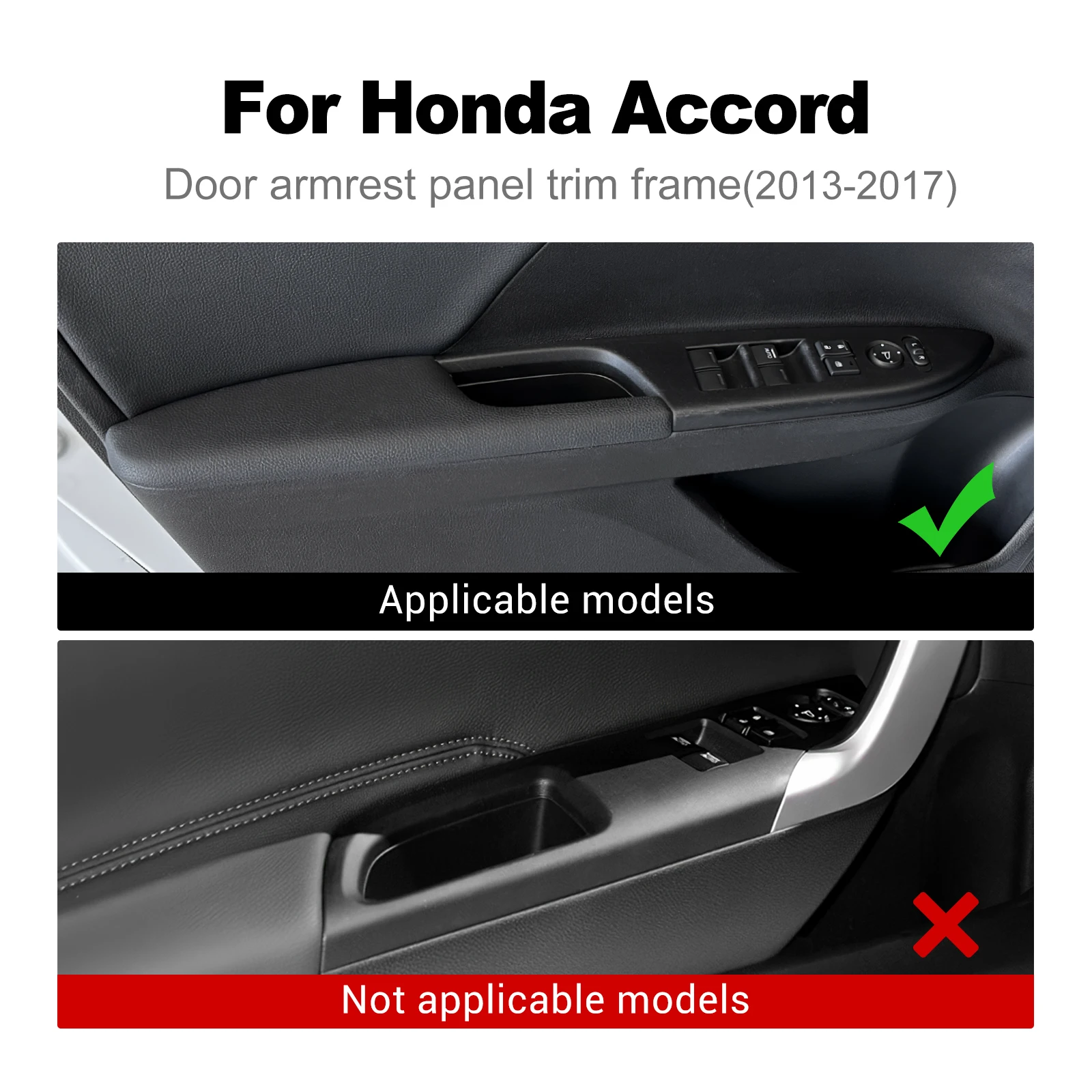 Real Soft Carbon Fiber Sticker For Honda Accord Sedan 2013 2014 2015 2016 2017 LHD Car Door Armrest Panel Interior Accessories