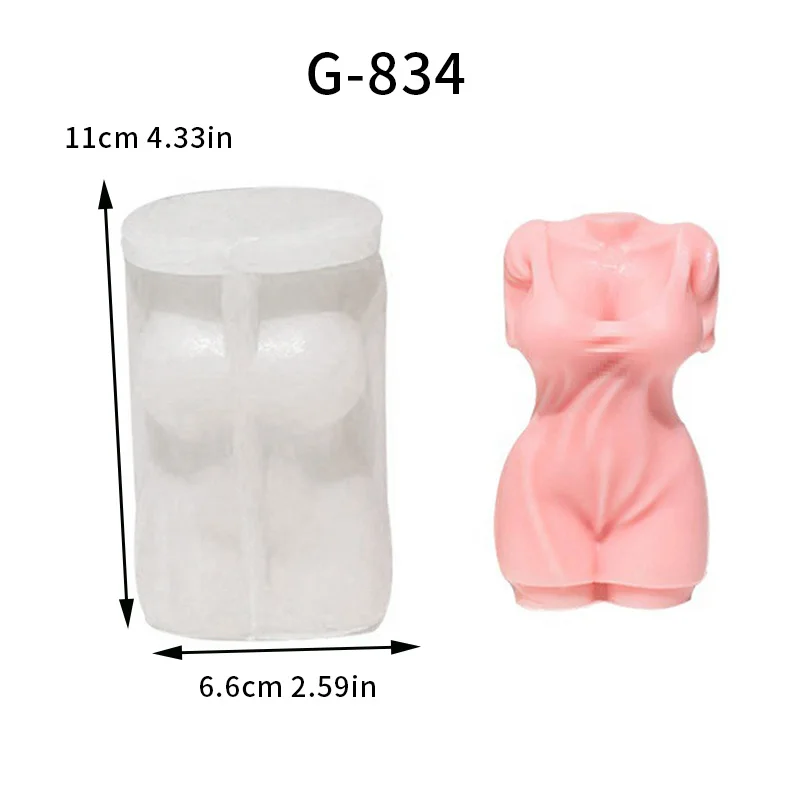 1 Piece, Men\'s and Women\'s Body Mold, Gypsum Aromatherapy Handmade Candle Dropper Silicone Decorative Mold