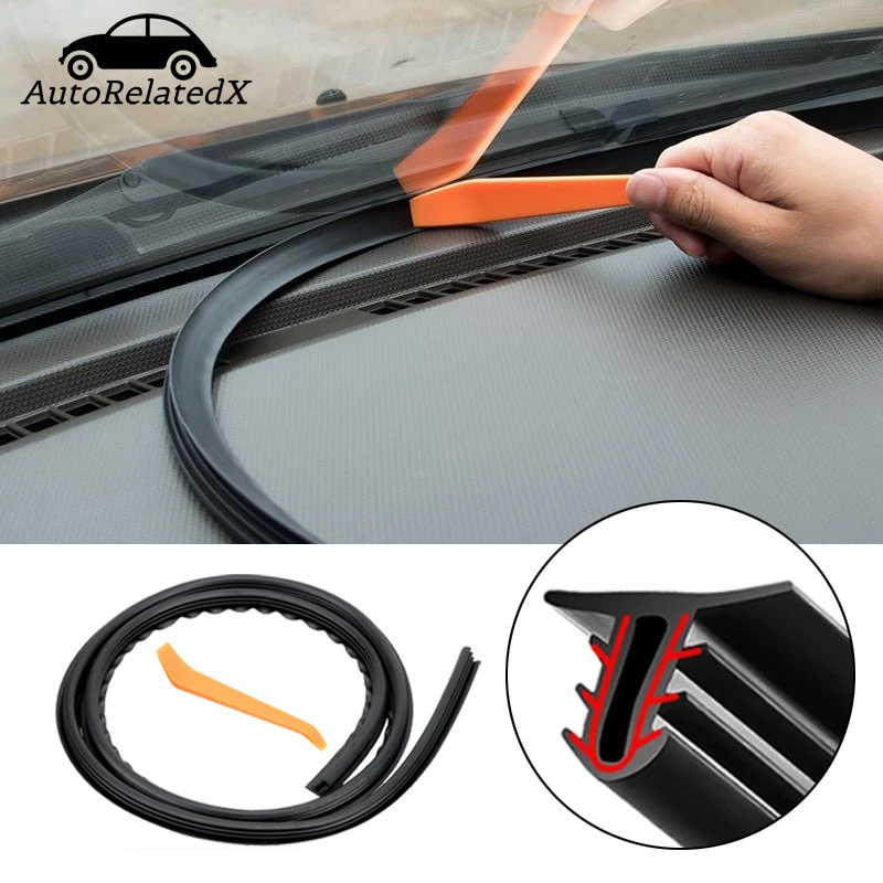 Car Dashboard Sealing Strip 160cm Auto Noise Sound Insulation Leakproof Rubber Trim Weatherstrip Automobiles Accessories