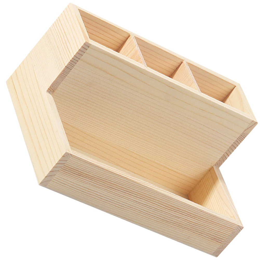 

Wooden Makeup Organizer Box with Multi-Grid Compartments Desktop Storage for Cosmetics Brushes Jewelry Lipsticks Stationery