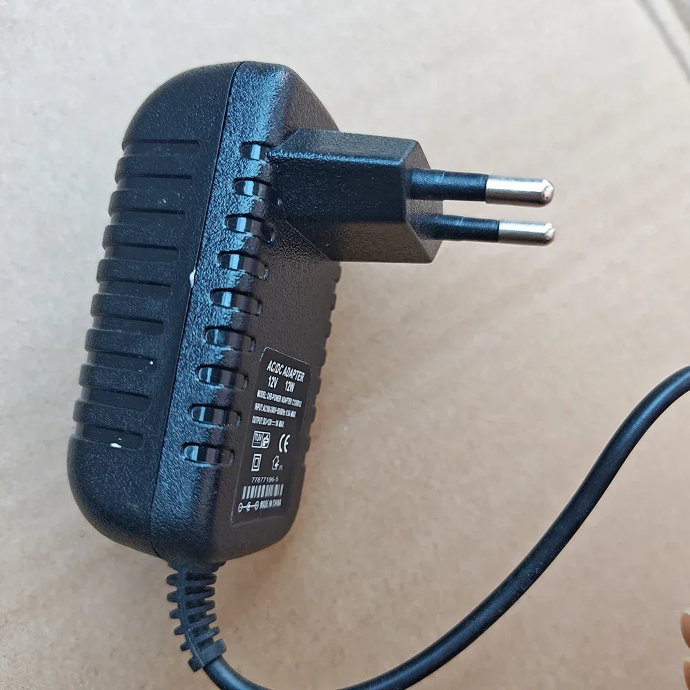 12 V UE Adapter wtyczka zasilania AC100-240V do źródła zasilania DC12V ładowarka 12 woltów 1A konwerter transformatora zasilania