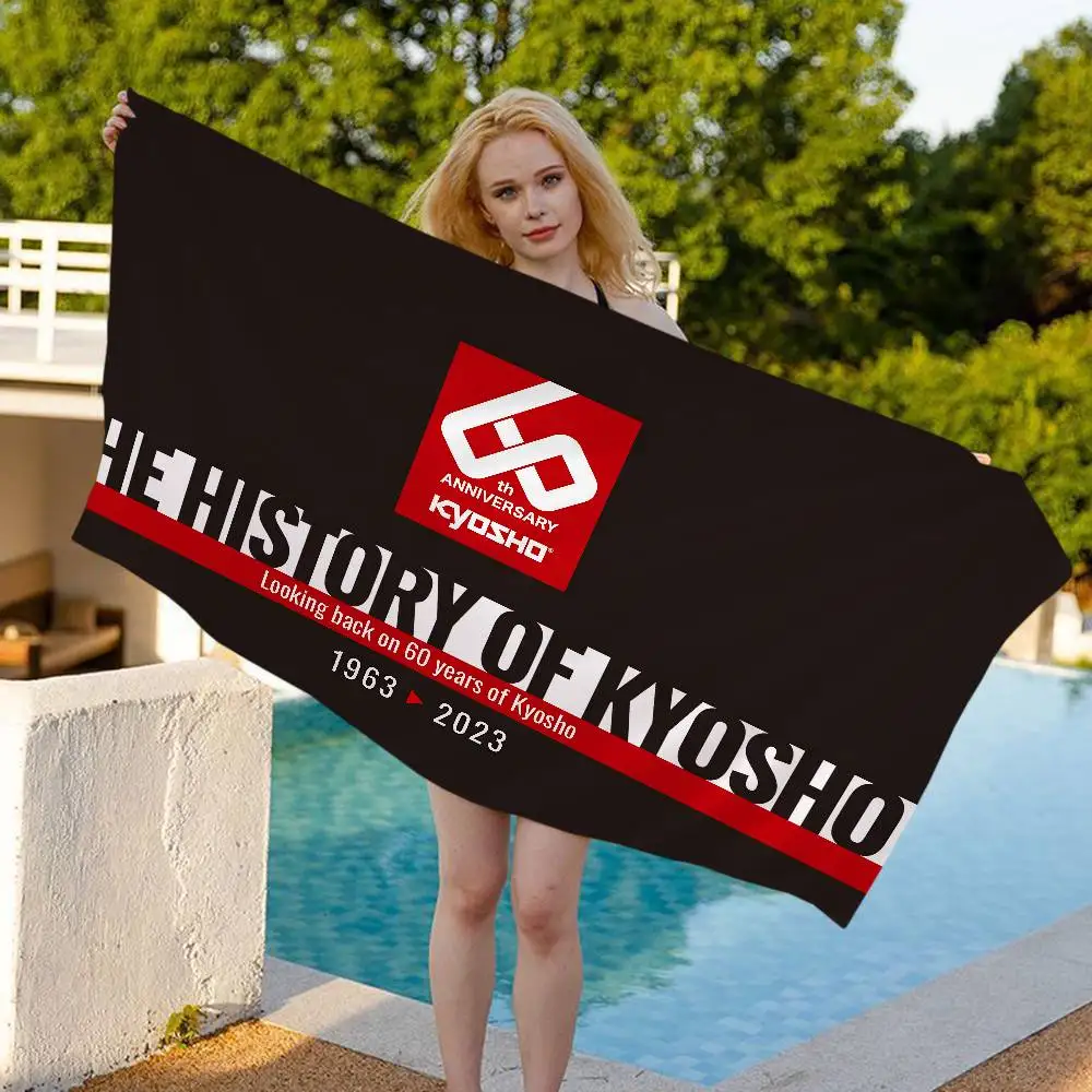 Kyosho Japan RC Logo Beach Towel Colorful Bath Towels for Girl Microfiber Quick Dry Custom Sand Free Beach Yoga Spa Gym Pool