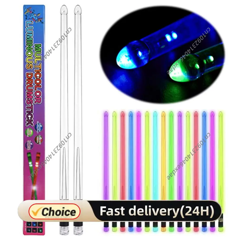 

Светодиодные палочки для барабанов, меняющие цвет, 15 цветов, пластиковые палочки для барабанов, светодиодные палочки для барабанов с подсветкой, джазовые палочки для барабанов для взрослых барабанщиков