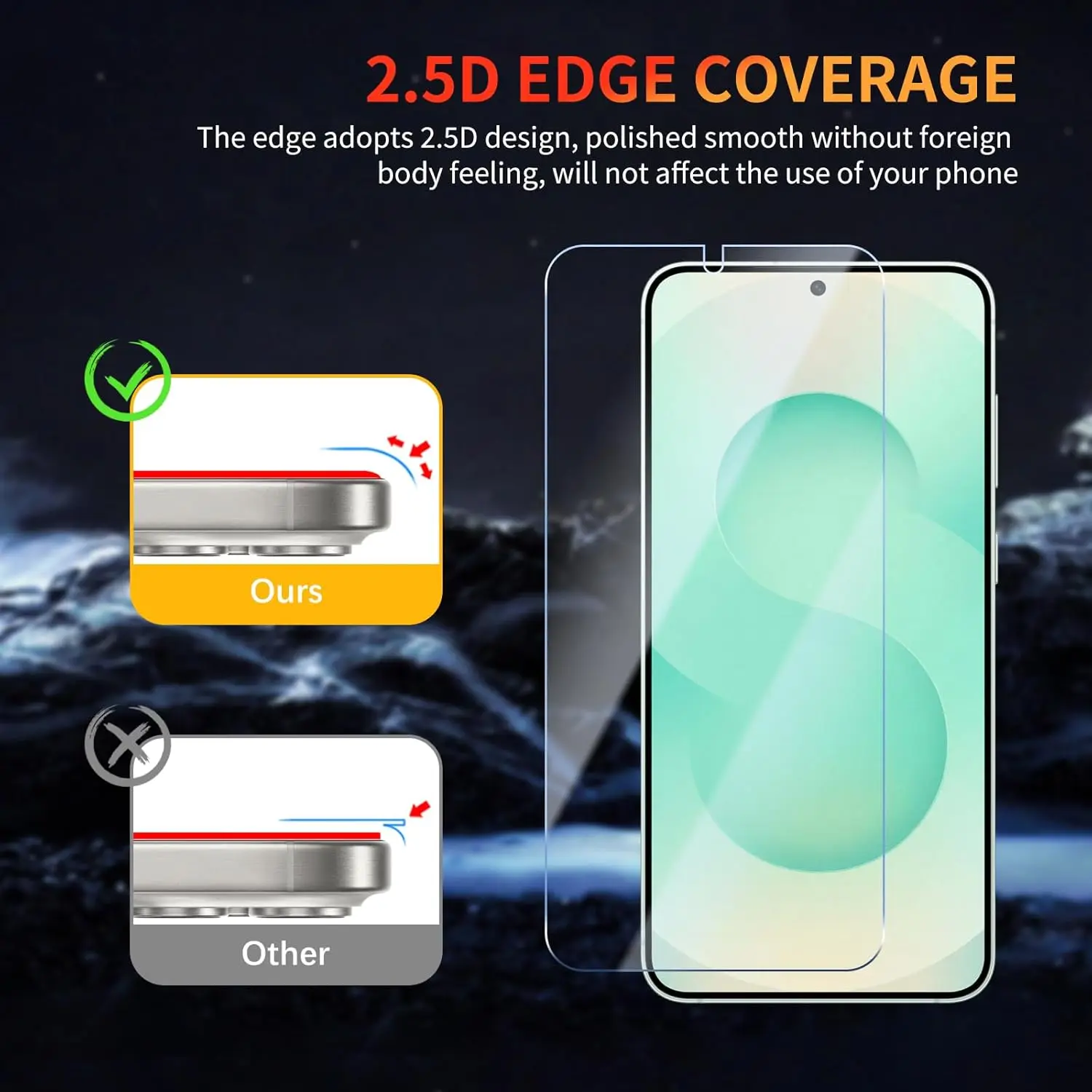 

For Samsung Galaxy S25+ Protector de Pantalla 9H Cristal Templado Película Vidrio Templado, HD Glass Screen Protector