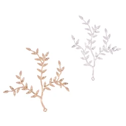 2Pcs Wicker Tree Branch Pendants For Cabochon Cameo DIY Jewelry Making Accessories