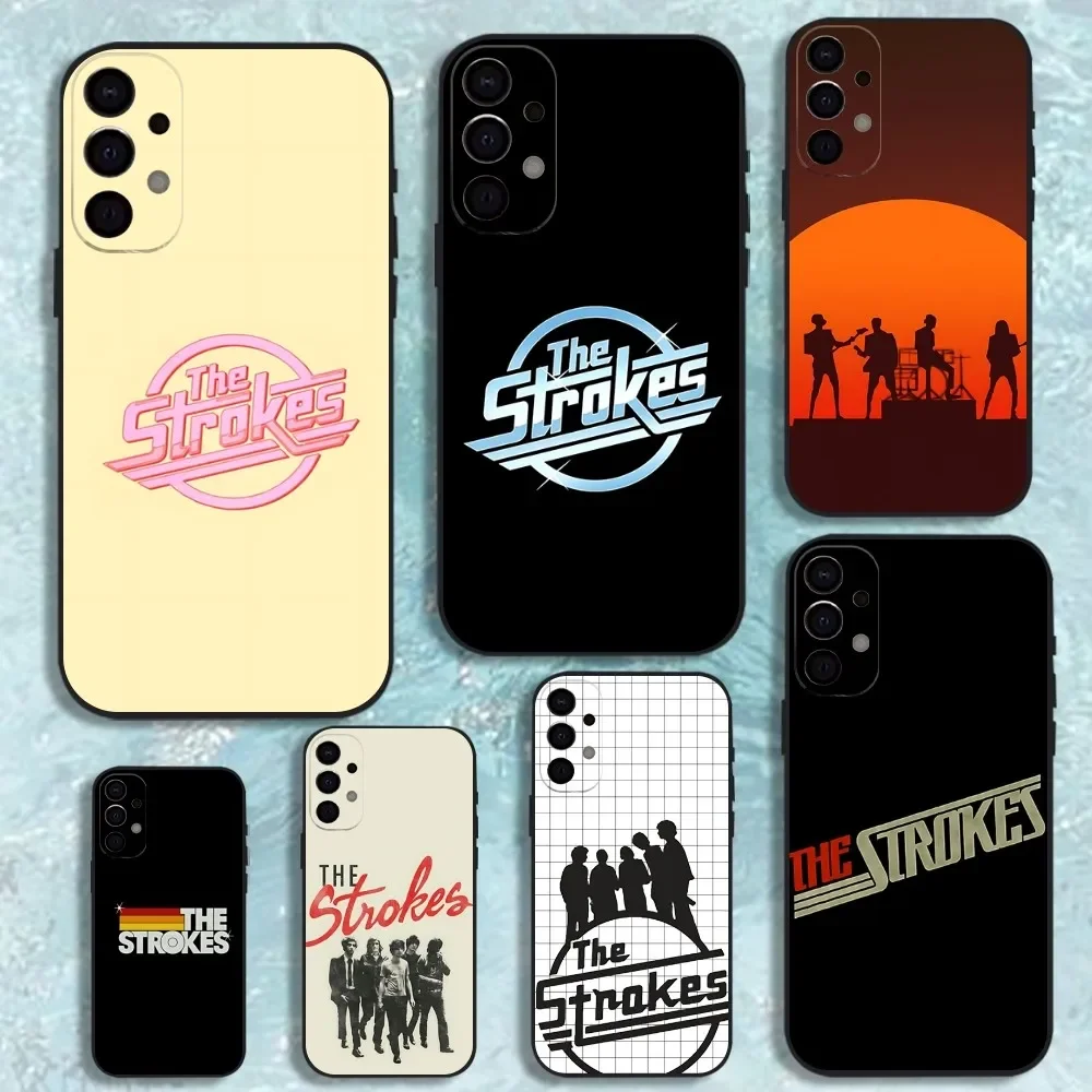 Band The S-strokes Phone Case For Samsung S25,S24,S21,S22,S23,S30,Ultra,S20,Plus,Fe,Lite,Note,10,9,5G Black Cover