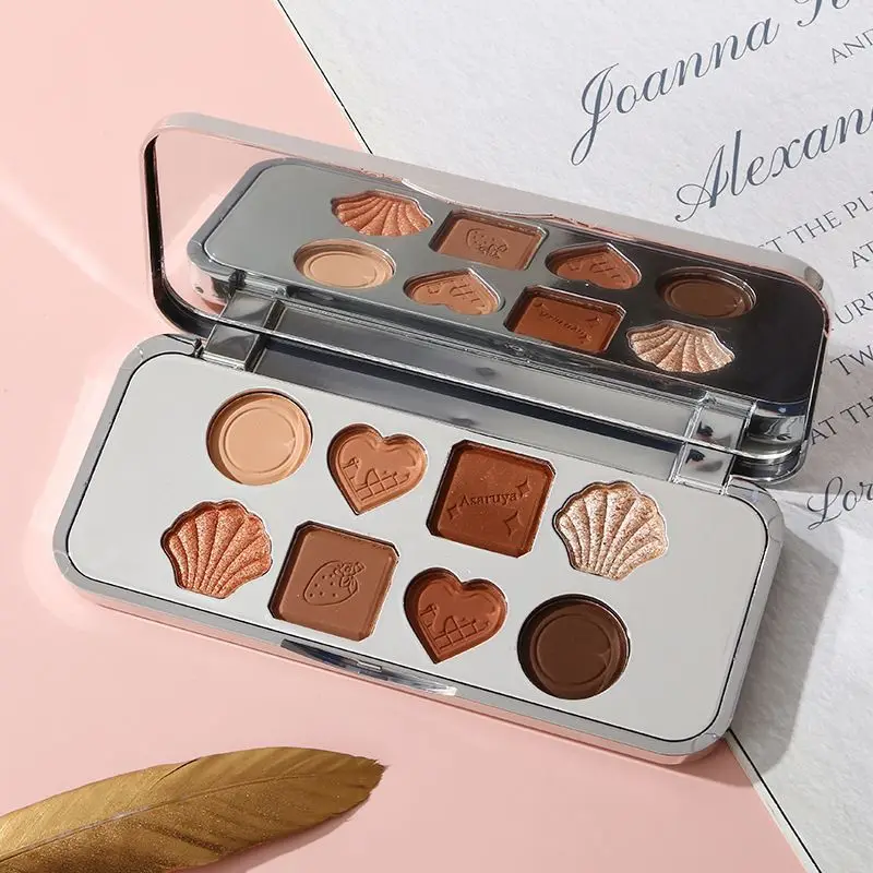 لوحة ظلال عيون 8 ألوان غير لامعة، منتجات مكياج هايلايتر تدوم طويلاً، مستحضرات تجميل نسائية كورية، صحة جمالية