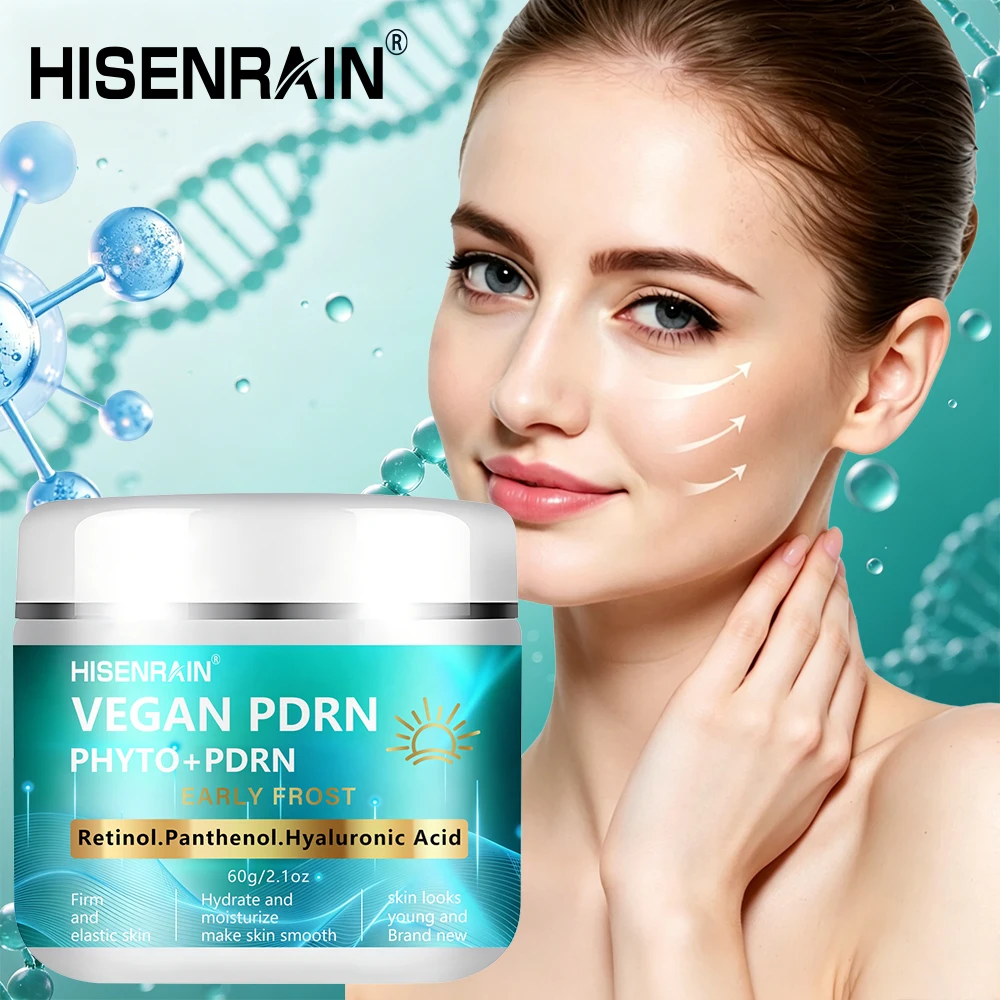 HISENRAIN VEGAN PDRN Ginseng Facial Primer, Rich in Retinol + Collagen + Hyaluronic Acid, Brightens Skin Tone & Easily Absorbed.