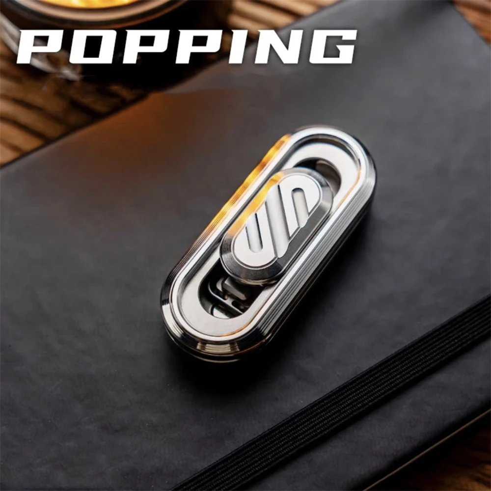 POPPING Stemvork Fidget Slider Spinner Zirkoniumlegering EDC Anti Stress Speelgoed ADHD Angst Relief Zintuiglijke Focus Fidgeting Speelgoed