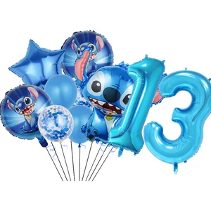 Disney Stitch Balon Pesta Ulang Tahun Set Balon Lilo & Stitch Baby Shower untuk Perlengkapan Dekorasi Pesta Ulang Tahun Anak-anak Hadiah 10 fiesta disney dengan penjualan terbaik - №