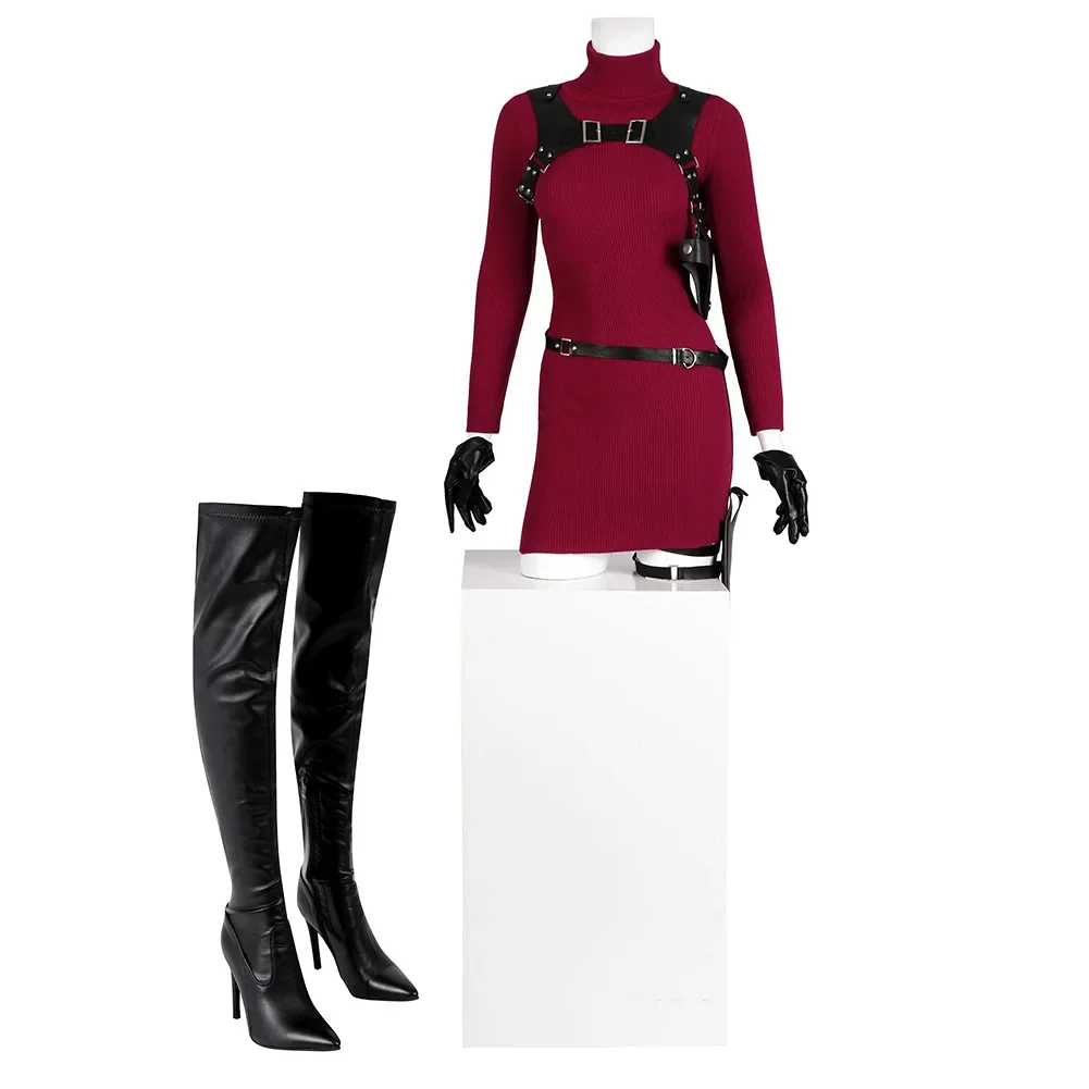 

Game Resident 4 Ada Wong Cosplay Costume Women Girls Disguise Halloween Carnival Party