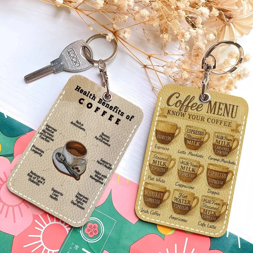 

Кошелек-ключница Coffee Guide из модной кожи: прочный держатель для кредитных и проездных карт