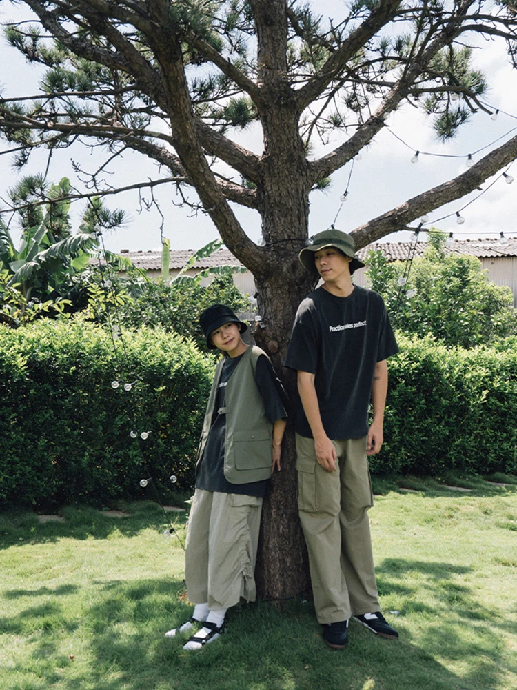 

Брюки Queenop 2024 для активного отдыха и работы, длинные, с большими боковыми карманами, простые, повседневные, 100% хлопок, на резинке на талии