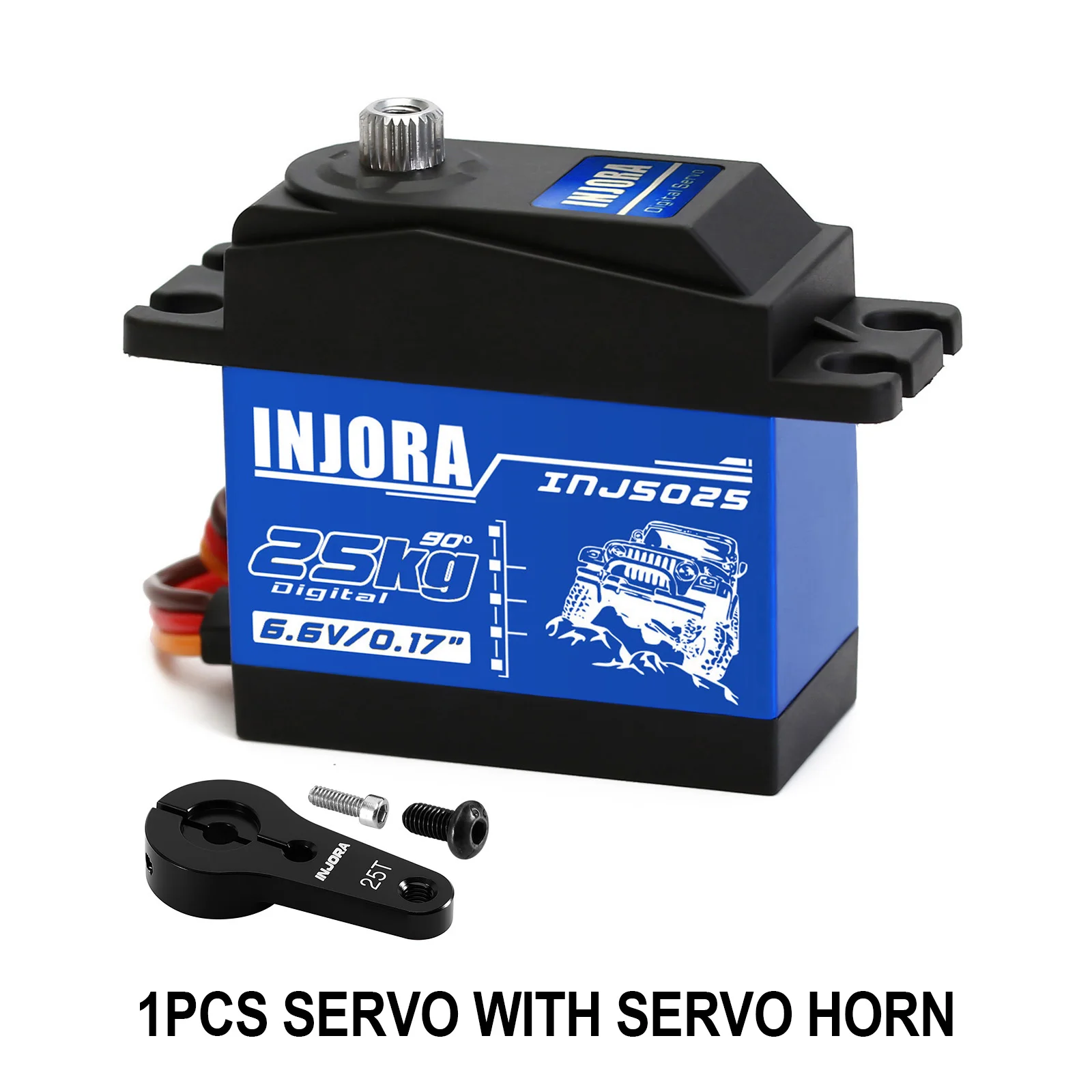 INJORA INJS025 INJS035 Digitale Servo 25KG 35KG Grote Koppel Waterdichte Servo's voor RC Auto Crawler SCX10 Truck robot Upgrade Onderdelen - afbeelding 1