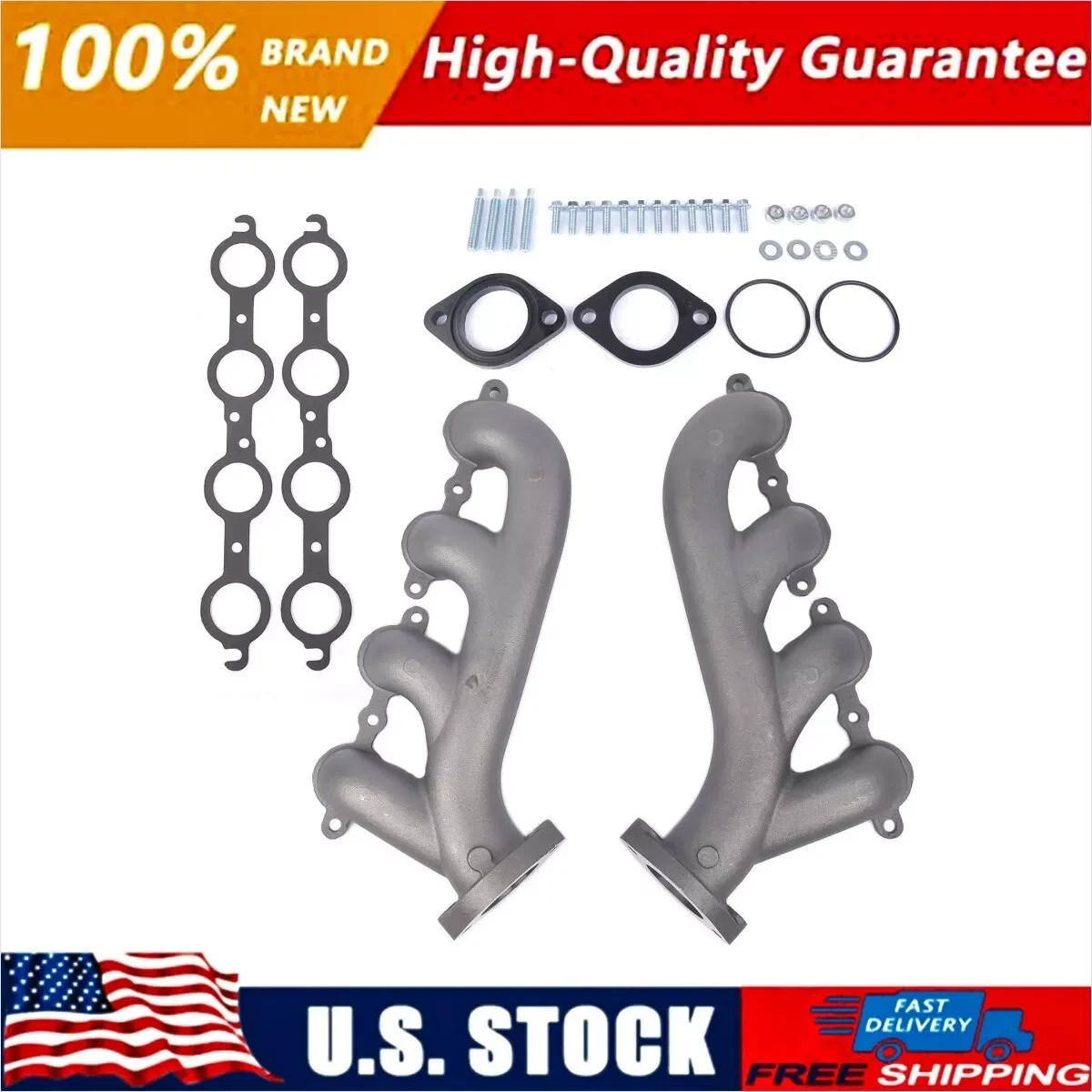 

AP02 LS Swap Cast Iron Manifold Headers for Chevy Corvette Camaro LS1 LS2 LS3