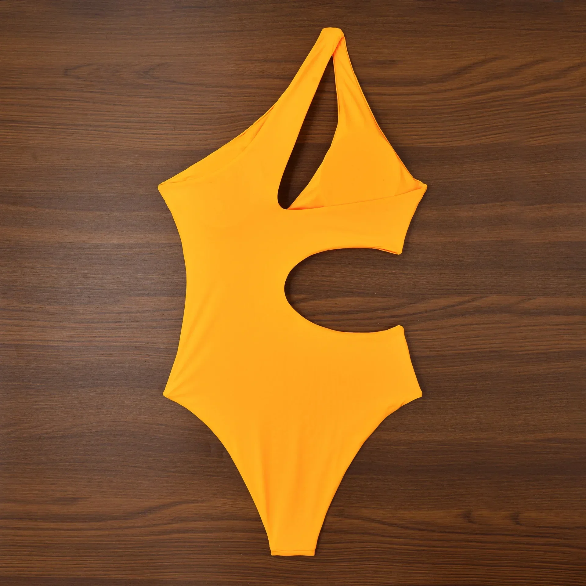 sexy cut out one shoulder hollow swimsuit one piece bikinis 2024 women thong swimsuit female bathing suit swimwear biquini