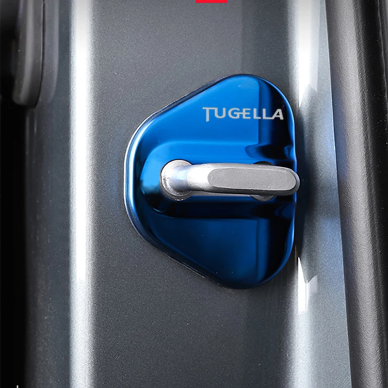 For Geely Tugella 2022 2023 Accessories Auto Car Door Lock Protect Cover Emblems Case Stainless Steel Decoration