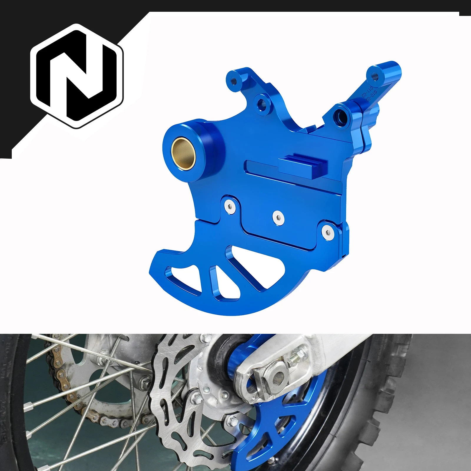 

NICECNC Rear Brake Disc Guard Brake Caliper Bracket Adapter Support For Yamaha YZ YZF WRF 125 250 450 YZ250F YZ450F YZ 250X 450X