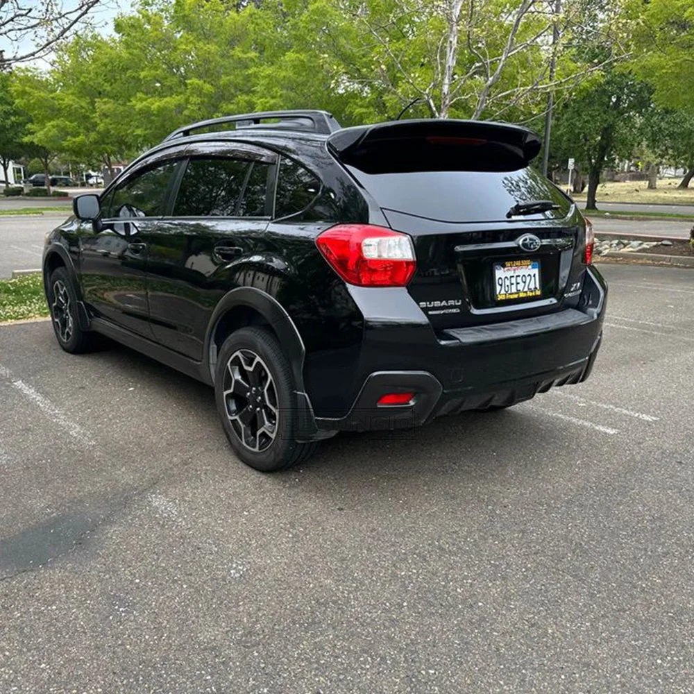 For Subaru XV 2009 to 2016 Black Rear Spoiler High Quality ABS Plastic Rear Roof Spoiler Wing Trunk Lip Boot Cover Car Styling