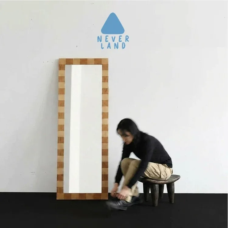 Clothing Store Mid Century Solid Wood Full Length Mirror Freestanding Retro Bedroom Floor Dressing Makeup Accent Decor Mirror