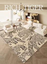 New Chinese style IG tiger bedroom plush mats bedroom living room carpet light luxury home coffee table soft rug Ковер Tapis 러그