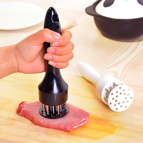 Kitchen Tools Stainless Steel Profession Meat Tenderizer Needle Pig Skin Nail Patty Makers Pork Beef Tendon Hammer Fork