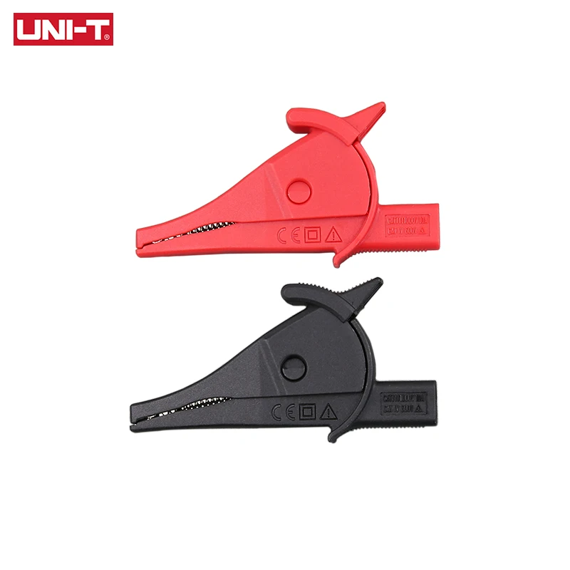 1 Pair UNI-T UT-C02B Through Hole Alligator Clip Banana Crocodile Clip For Multimeter Probe