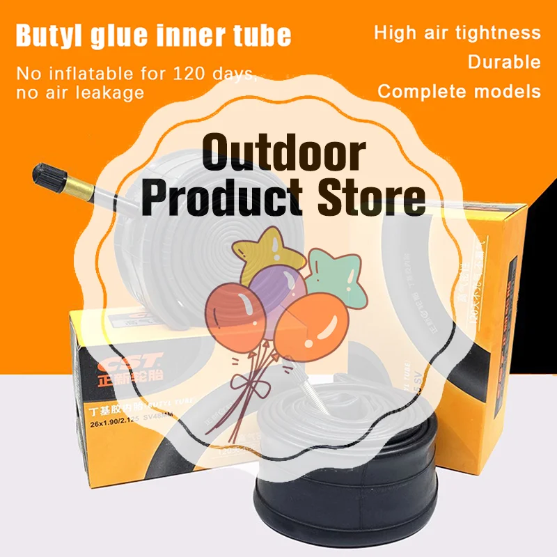 الأنبوب الداخلي لركوب الدراجات CST لطريق قابل للطي 14x1.90/2.125 412، مصنوع من مطاط البوتيل ويناسب إطارات 14x1.10 14x1.35