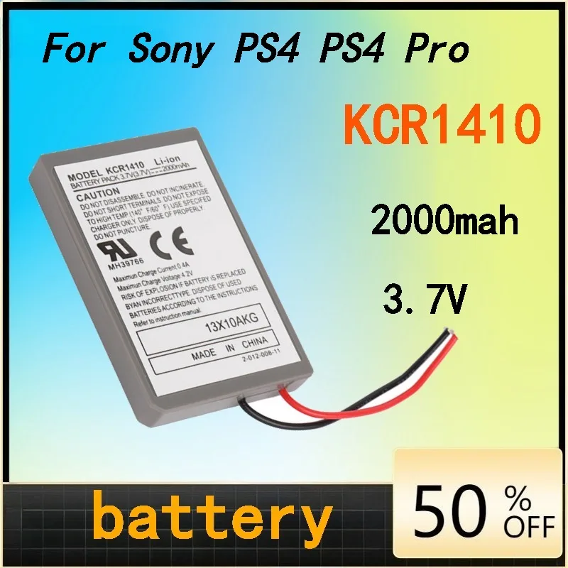 New 10Pcs 2000mAh  KCR1410 Replacement Battery for Sony PS4/PS4 Pro for CUH-ZCT1E CUH-ZCT1U CUH-ZCT2 CUH-ZCT2U Gamepad