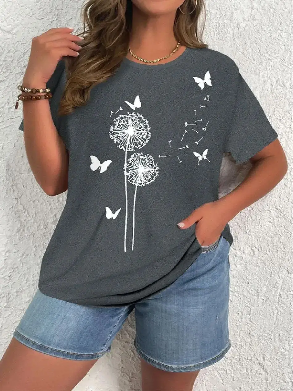 Plus Size Elegantes, lässiges Damen-T-Shirt, modisches, lockeres T-Shirt, Damen-Temperament, langärmeliges T-Shirt, Urlaub, Wochenende – Detail 1