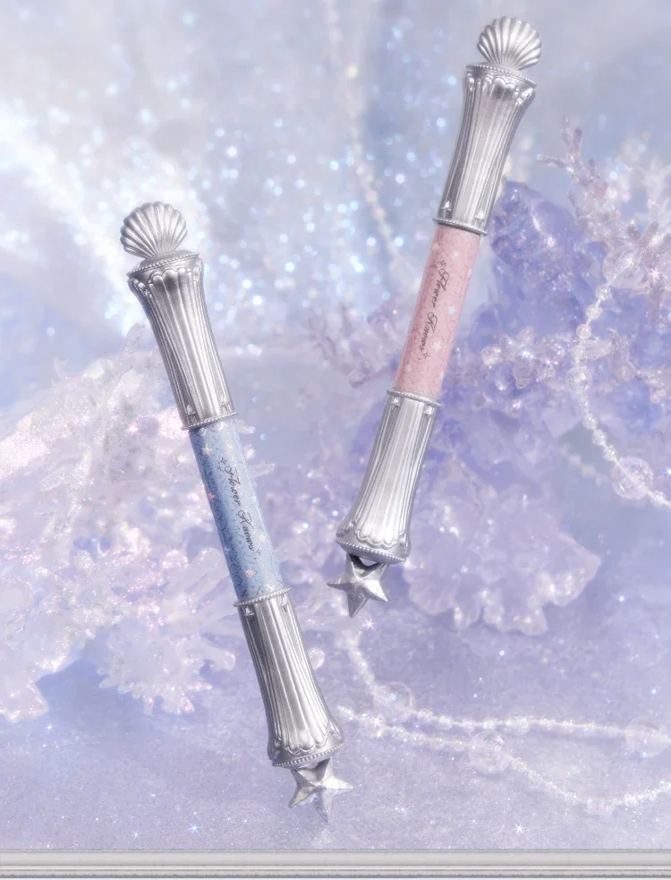 Flower Knows Shell Pearl Series Double-Head Eyebrow Eyeliner Pencil Pearlescent Diamond Long-Lasting Smooth High Gloss