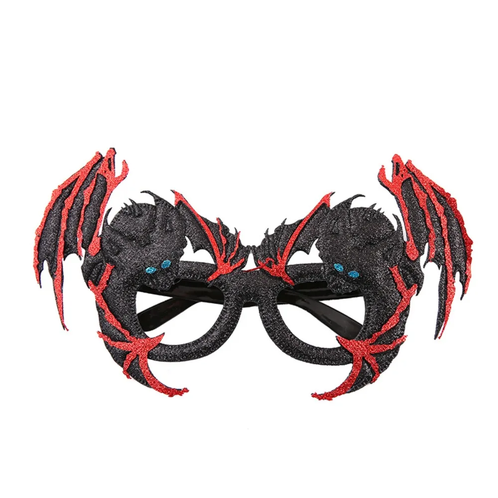 Funny Bat Shape Halloween Glasses Cartoon Ghost Bats Funny Glasses Cosplay Black&Red Cosplay Eye Glasses Halloween Glasses Props