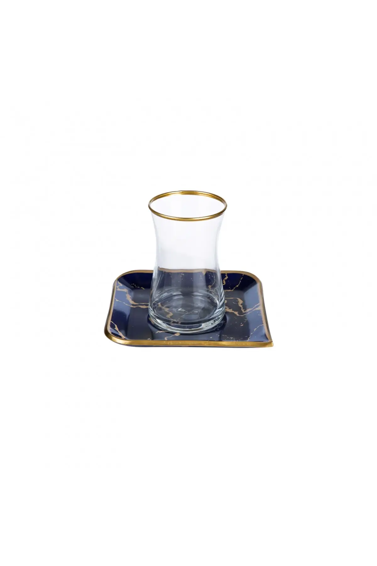 

DOLBOVI Drop Navy Blue 12 Parça 6 Personality Tea Set Turkish Tea Glass Cup