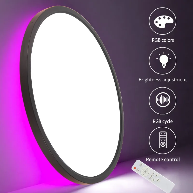 Ultra Thin Led Backlit Bedroom Round Ceiling Light